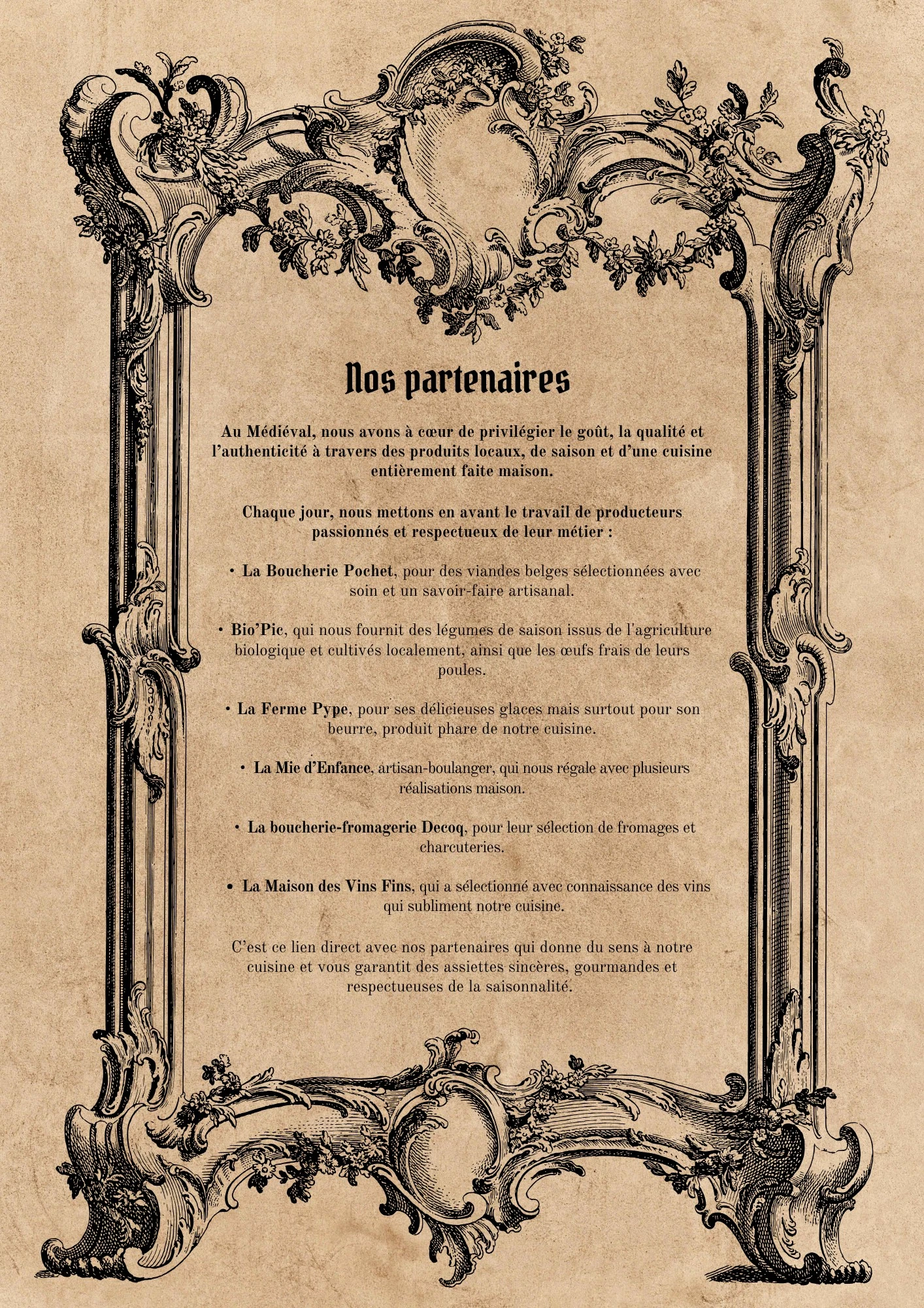 Menu Brasserie Le Médiéval - Page 6
